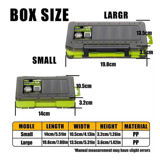 SAMOLLA Double-Sided Fishing Tackle Box – Compact & Durable Organizer for Lures, Hooks, Baits & Terminal Tackle