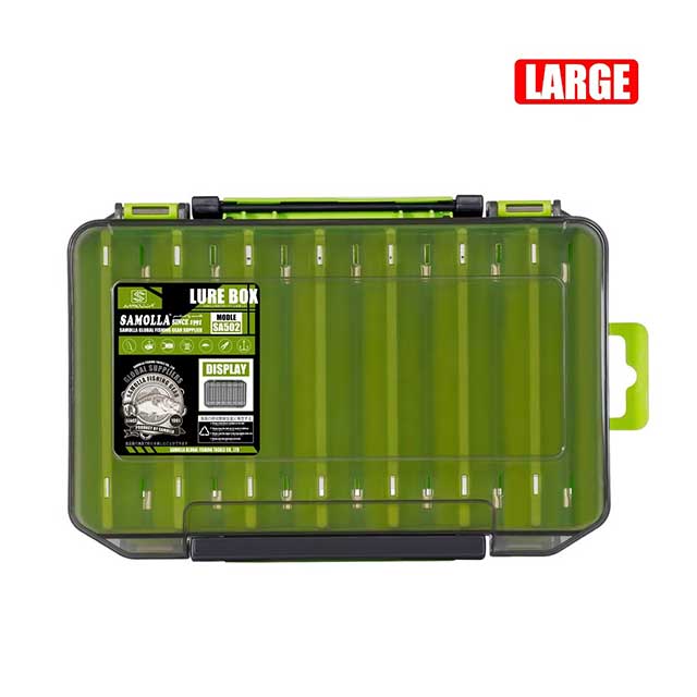 SAMOLLA Double-Sided Fishing Tackle Box – Compact & Durable Organizer for Lures, Hooks, Baits & Terminal Tackle