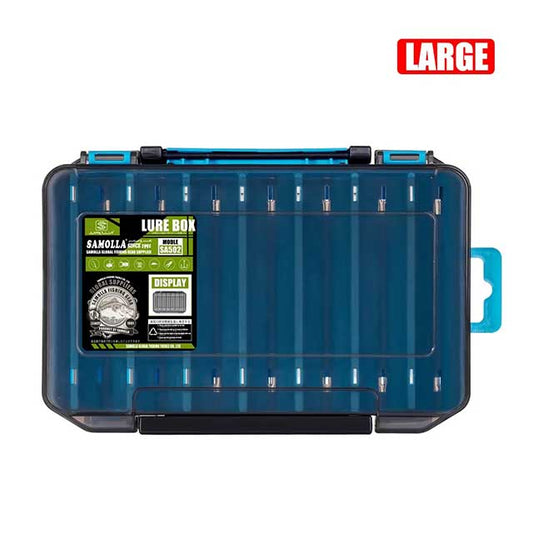 SAMOLLA Double-Sided Fishing Tackle Box – Compact & Durable Organizer for Lures, Hooks, Baits & Terminal Tackle