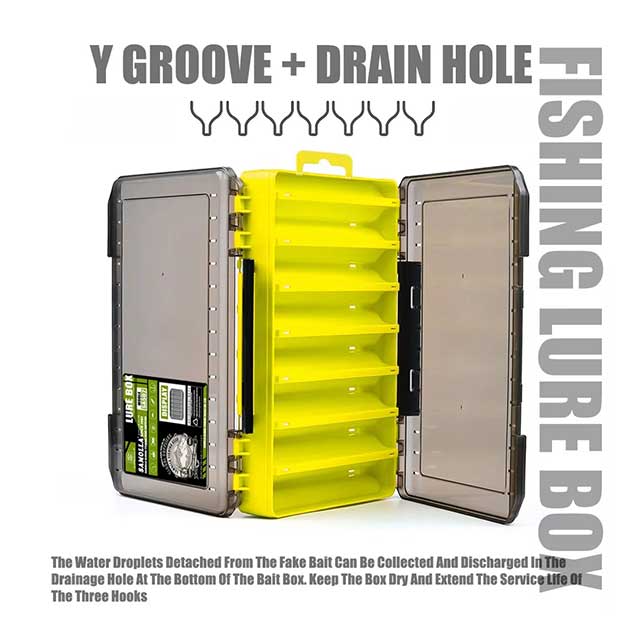 SAMOLLA Double-Sided Fishing Tackle Box – Compact & Durable Organizer for Lures, Hooks, Baits & Terminal Tackle