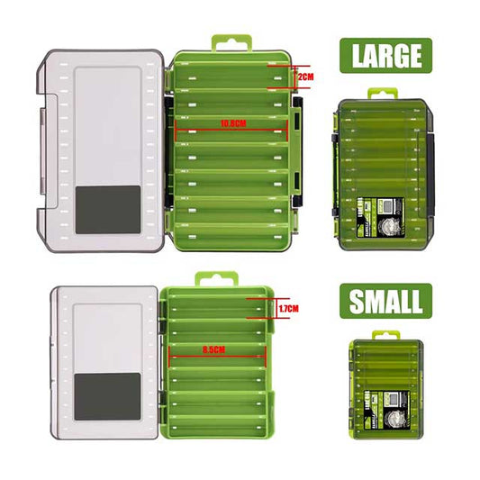 SAMOLLA Double-Sided Fishing Tackle Box – Compact & Durable Organizer for Lures, Hooks, Baits & Terminal Tackle
