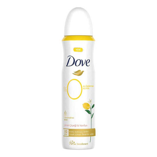 Dove Women's 0% Aluminum Deodorant – 150ML | Refreshing Lemon Blossom &amp; Vanilla Scent for All-Day Freshness