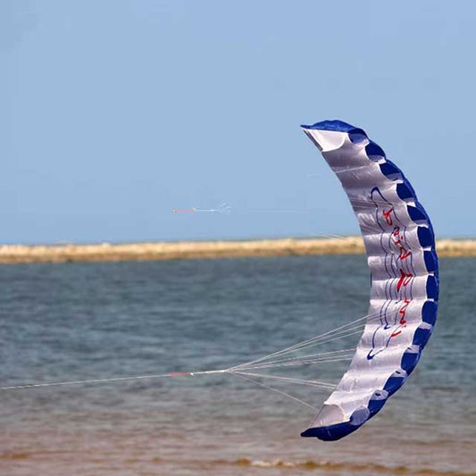 Dual Line Stunt Parafoil Kite – Rainbow Power Sports Kite for Beginners & Beach Fun