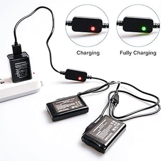 Dual USB-DC Rechargeable Battery Charger for Heated Gloves, Socks &amp; Hats – Fast Portable Charger for Heated Apparel