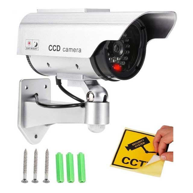 Dummy Security Bullet CCTV Camera – Realistic Fake Surveillance System with LED Light for Home &amp; Business Indoor/Outdoor Security