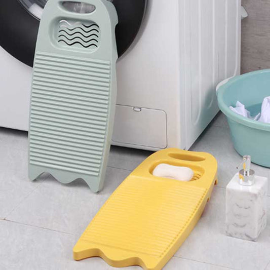 Durable Large Hand Wash Plastic Washboard with Non-Slip Laundry Board & Soap Trough – Essential Household Clothes Cleaning Tool