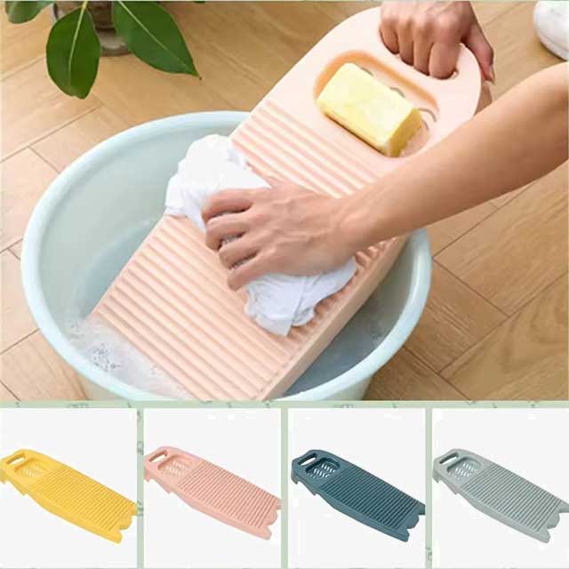 Durable Large Hand Wash Plastic Washboard with Non-Slip Laundry Board & Soap Trough – Essential Household Clothes Cleaning Tool