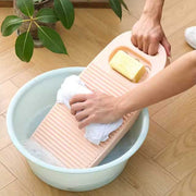 Durable Large Hand Wash Plastic Washboard with Non-Slip Laundry Board & Soap Trough – Essential Household Clothes Cleaning Tool