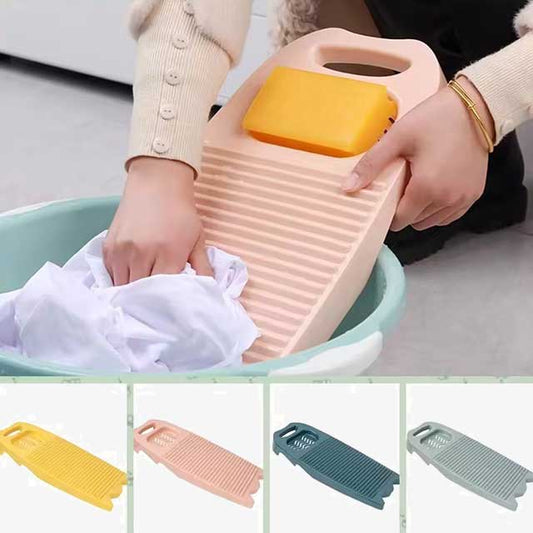 Durable Large Hand Wash Plastic Washboard with Non-Slip Laundry Board & Soap Trough – Essential Household Clothes Cleaning Tool