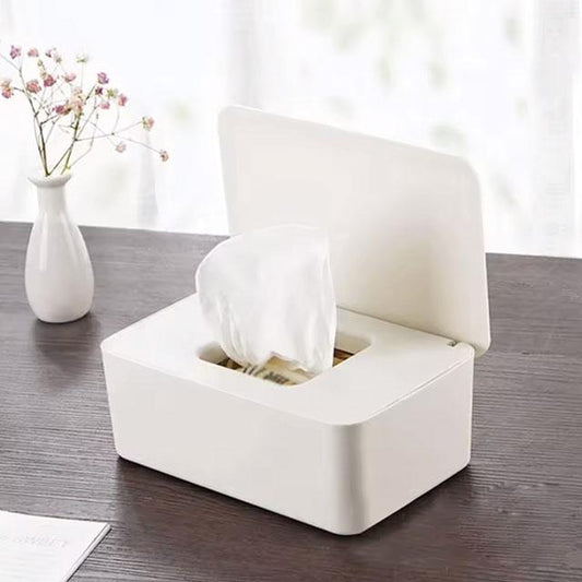 Dustproof Wet Tissue Box with Lid – Baby Wipes Storage Holder &amp; Dispenser for Home, Car, Office &amp; Nursery