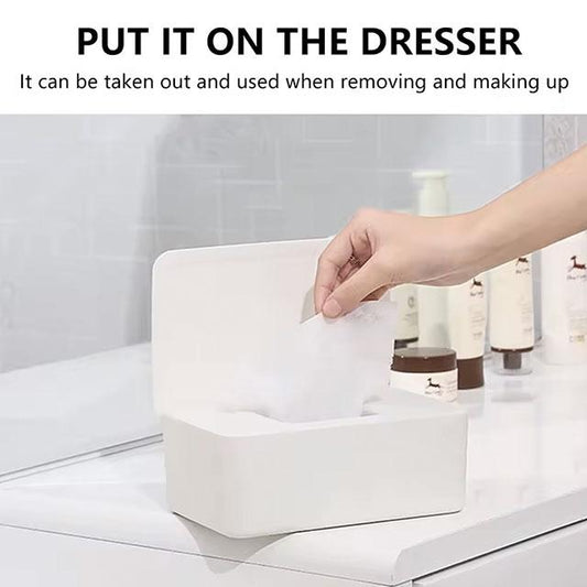 Dustproof Wet Tissue Box with Lid – Baby Wipes Storage Holder &amp; Dispenser for Home, Car, Office &amp; Nursery
