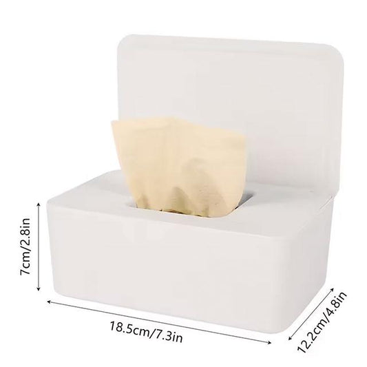 Dustproof Wet Tissue Box with Lid – Baby Wipes Storage Holder &amp; Dispenser for Home, Car, Office &amp; Nursery