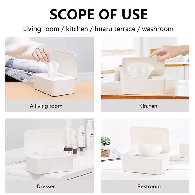 Dustproof Wet Tissue Box with Lid – Baby Wipes Storage Holder &amp; Dispenser for Home, Car, Office &amp; Nursery