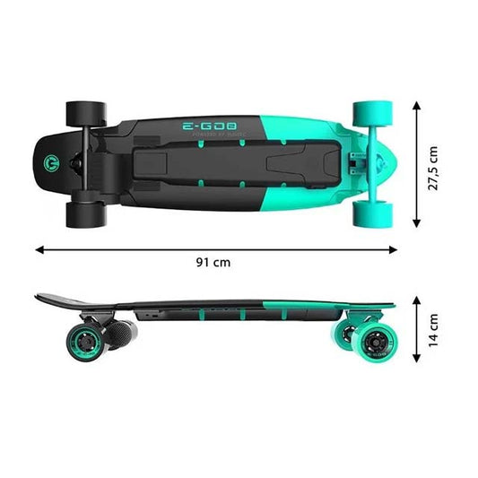 E-GO2 Electric Skateboard with Remote Control – High-Speed, Long-Range Off-Road Cruiser