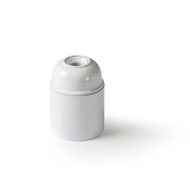 E27 Lampholder M10 Plain Shell White – Premium LED Bulb Socket for Home &amp; Office Lighting
