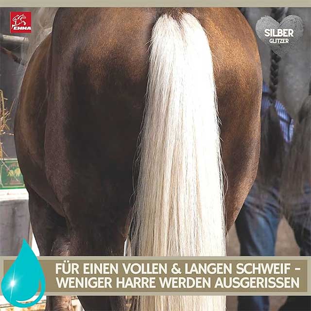 EMMA Silver Mane Spray 500ml – Premium Glitter Shine Spray for Horse Mane, Tail &amp; Fur Care | Must-Have Horse Accessories