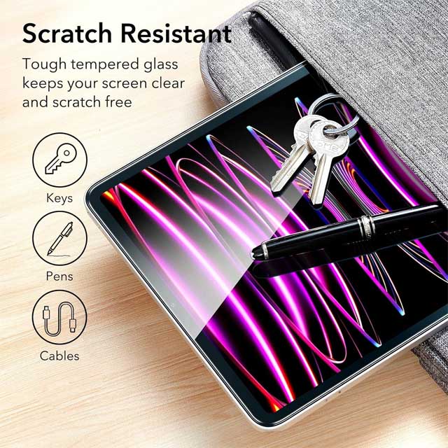 ESR 2-Pack Tempered Glass Screen Protector with Alignment Frame – HD Clarity, Anti-Scratch, Face ID &amp; Apple Pencil Compatible