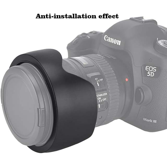 EW-83H Lens Hood for Canon EF 24-105mm f/4L IS USM (Not for IS II USM) - HUIPUXIANG 77mm Tulip Flower Digital Lens Hood, Black