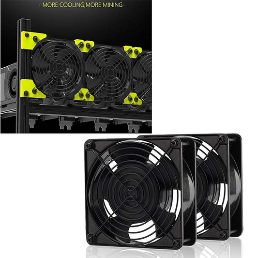 EZDIY-FAB 12cm 120mm 200CFM 4000RPM CPU Cooling Fan- 12V DC 4-Pin Molex PC Computer High CFM Cooling Case Fan with Metal Finger Guard Grill for Bitcoin Mining-Mining