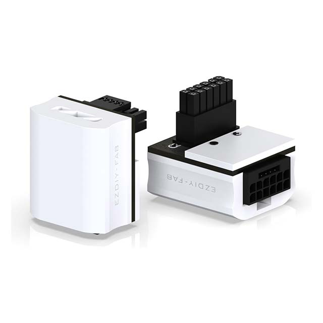 EZDIY-FAB 12VHPWR 12+4 Pin Angle Connector- Power Adapter for RTX40' Series Graphics Card- 600W Output- RTX4090, 4080, 4070ti Compatible- 90 Degrees RVS Type- White- 1 Pack
