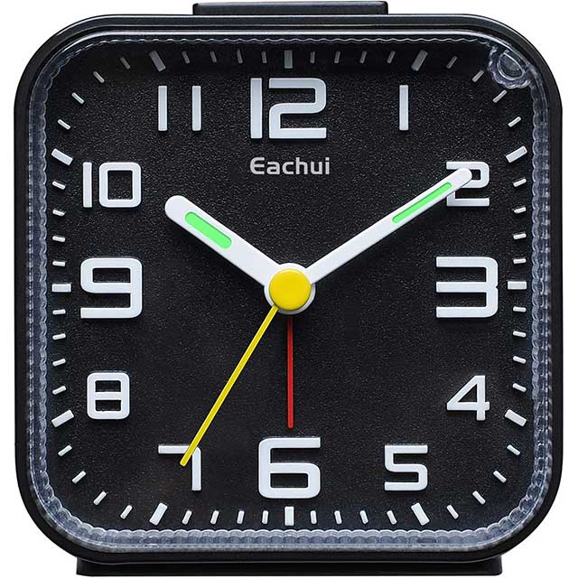 Eachui Compact Silent Analogue Alarm Clock