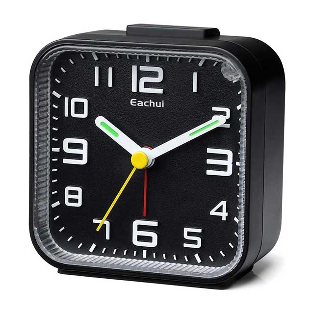 Eachui Compact Silent Analogue Alarm Clock