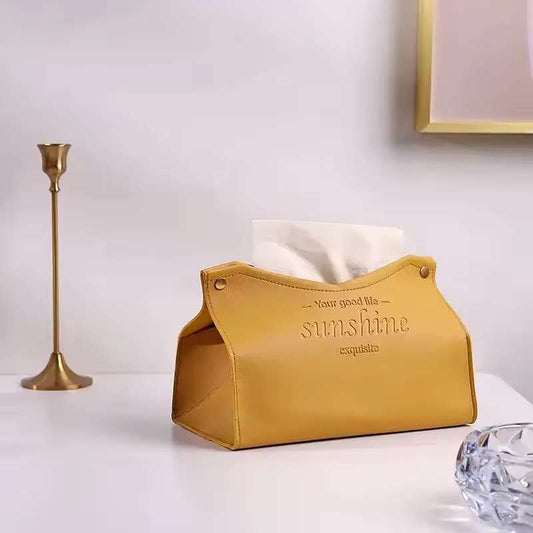Eco-Friendly Multi-Purpose Tissue Storage Box – Creative Minimalist Napkin Holder for Living & Dining Room – Durable Solid Color Desktop Organizer – Sustainable Home Decor (Green/Gray/Yellow/Red/Blue)
