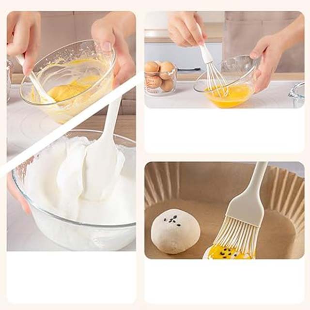 Modern Egg Beater & Kitchen Utensil Set – Oil Brush & Cake Decorating Scraper for Baking & Cooking