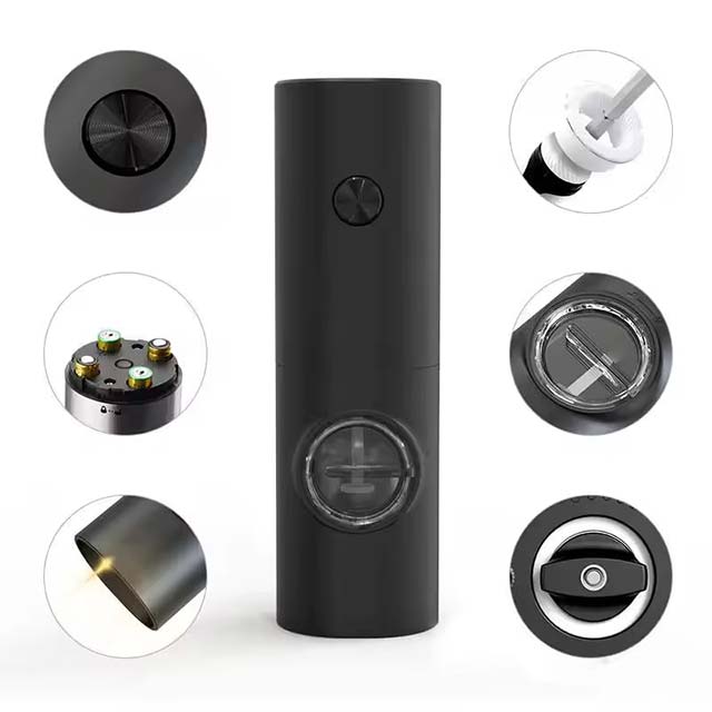 Rechargeable Electric Salt & Pepper Grinder Set – Automatic Gravity Spice Mill with Adjustable Coarseness
