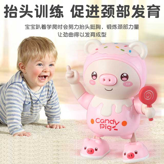 Electric Dancing Pig Toy – Cute Musical Light-Up Pig Doll with Twisting & Swinging Action for Kids