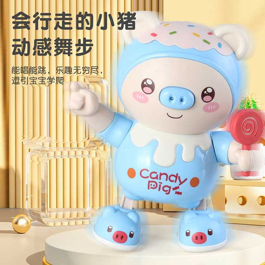 Electric Dancing Pig Toy – Cute Musical Light-Up Pig Doll with Twisting & Swinging Action for Kids