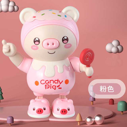 Electric Dancing Pig Toy – Cute Musical Light-Up Pig Doll with Twisting & Swinging Action for Kids