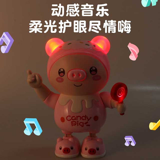Electric Dancing Pig Toy – Cute Musical Light-Up Pig Doll with Twisting & Swinging Action for Kids