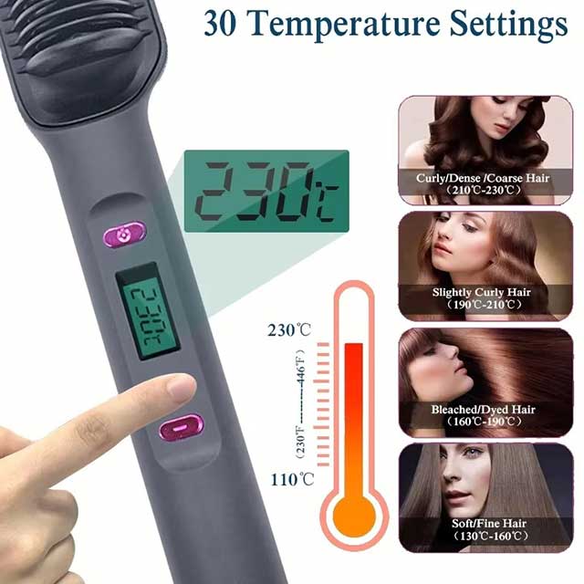 Electric Hair Straightening Comb – Negative Ion Hot Brush with Anti-Scald Design | Multifunctional Styling Tool
