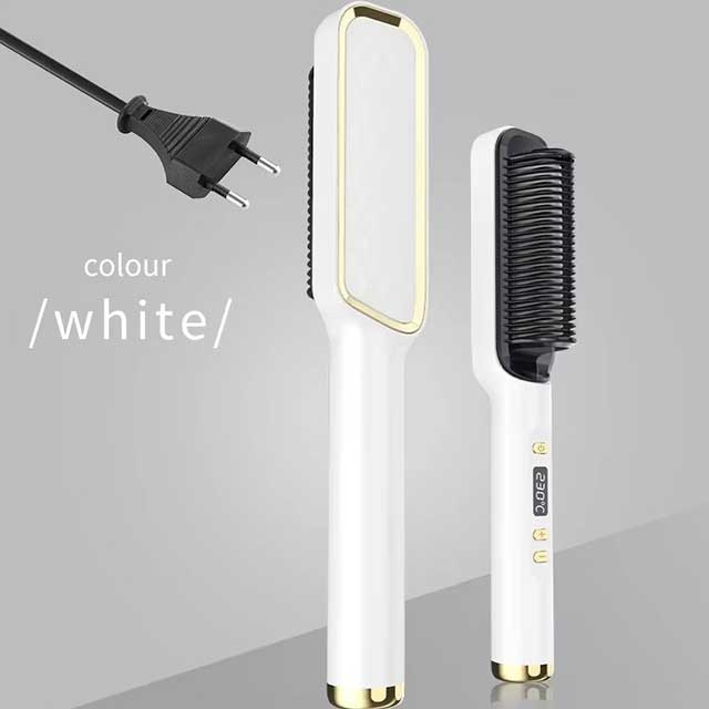 Electric Hair Straightening Comb – Negative Ion Hot Brush with Anti-Scald Design | Multifunctional Styling Tool