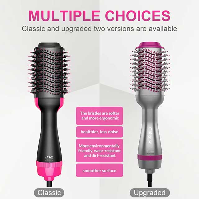 Electric Ion Hair Dryer & Volumizer – 4-in-1 Hot Air Brush, Hair Curler, Straightener & Roller Comb | One-Step Styling Tool for Smooth & Voluminous Hair