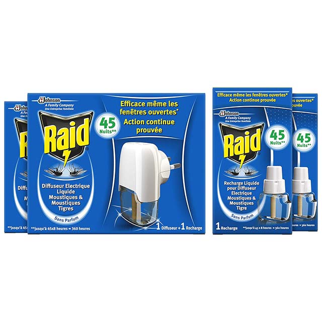 Electric Liquid Mosquito Diffuser – 4 Refills for 45 Nights of Powerful Mosquito &amp; Tiger Mosquito Repellent