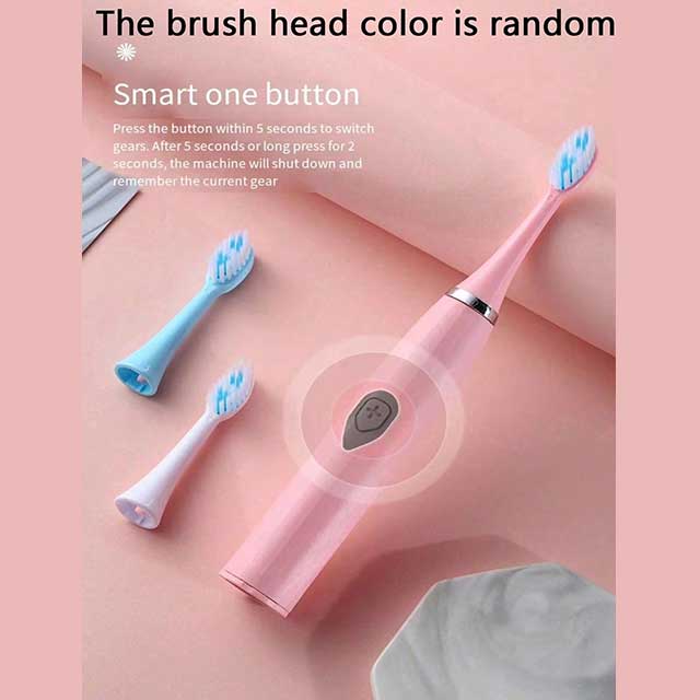 Electric Toothbrush for Adults – Soft DuPont Bristles, Portable Battery Powered, IPX6 Waterproof, Intelligent Oral Care