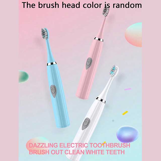 Electric Toothbrush for Adults – Soft DuPont Bristles, Portable Battery Powered, IPX6 Waterproof, Intelligent Oral Care