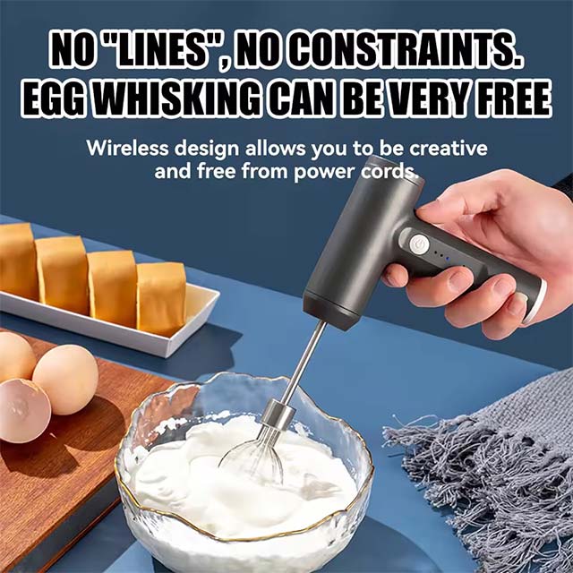 Electric Handheld Whisk & Mixer – Automatic Egg Beater for Cake Baking & Cream Whipping