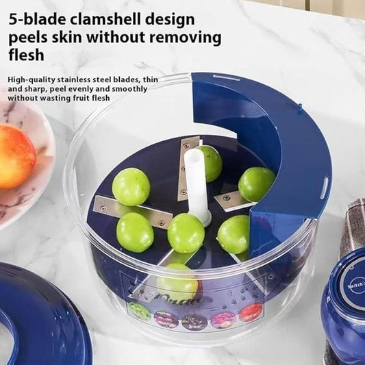 Electric Grape & Garlic Peeler Machine – Automatic Small Fruit Peeling Tool with 1300mAh Rechargeable Battery – Smart Kitchen Peeler for Grapes, Tomatoes, Cherries, and Garlic – Ergonomic Design for Elderly & Commercial Use