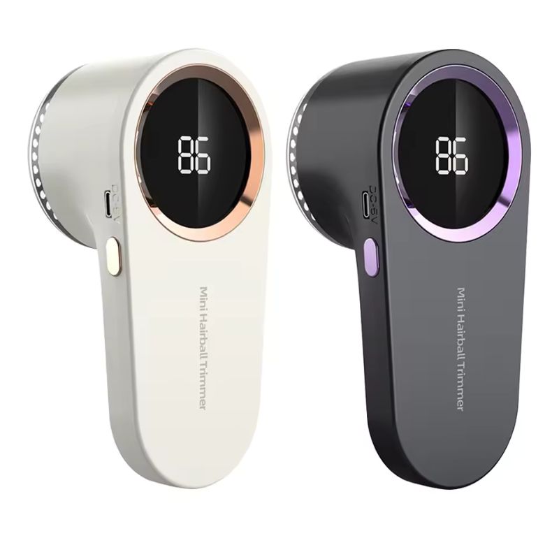 Éliminateur de peluches électrique et rasoir anti-bouloches – Éliminateur de peluches à affichage numérique, rechargeable par USB et ergonomique pour vêtements, pulls et meubles