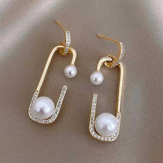 Elegant Imitation Pearl Dangle Earrings for Women – Long Crystal Tassel Drop Earrings | Wedding & Party Jewelry
