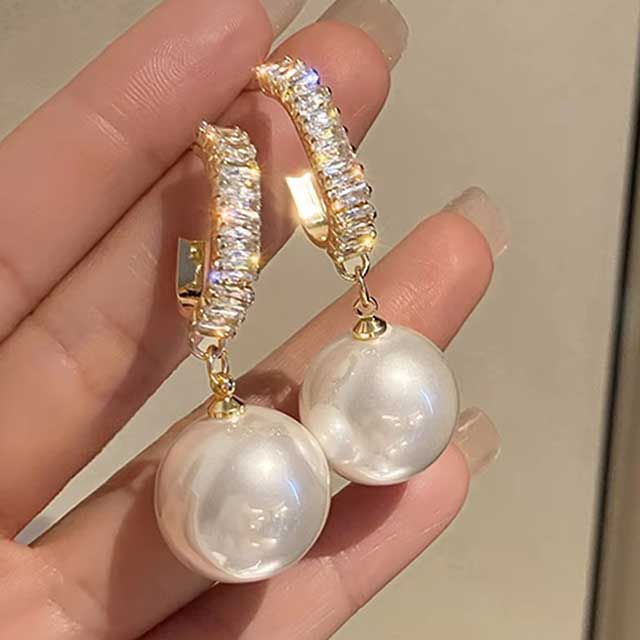 Elegant Imitation Pearl Dangle Earrings for Women – Long Crystal Tassel Drop Earrings | Wedding & Party Jewelry