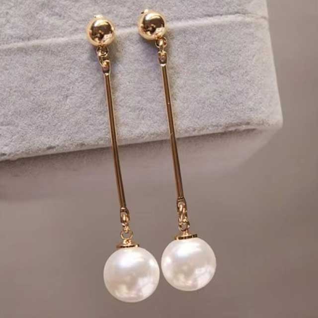 Elegant Imitation Pearl Dangle Earrings for Women – Long Crystal Tassel Drop Earrings | Wedding & Party Jewelry