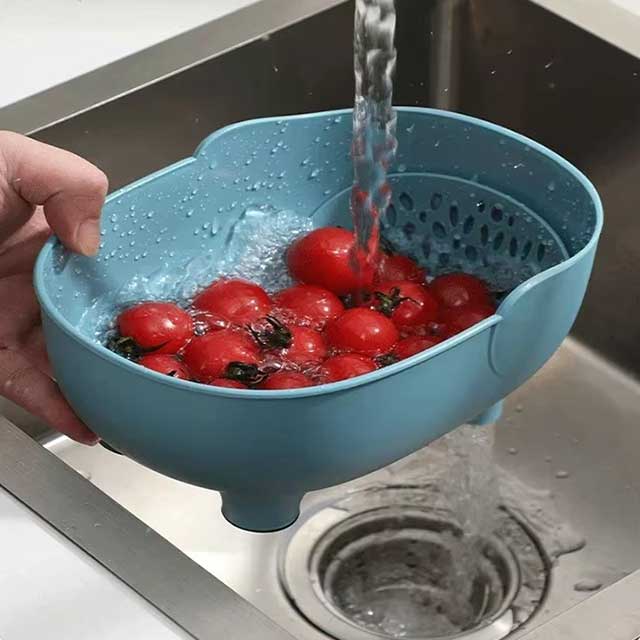 Elephant-Shaped Plastic Drain Basket – Multi-Purpose Kitchen Storage & Strainer for Fruits, Vegetables & Utensils | Cute Household Sink Drain Holder