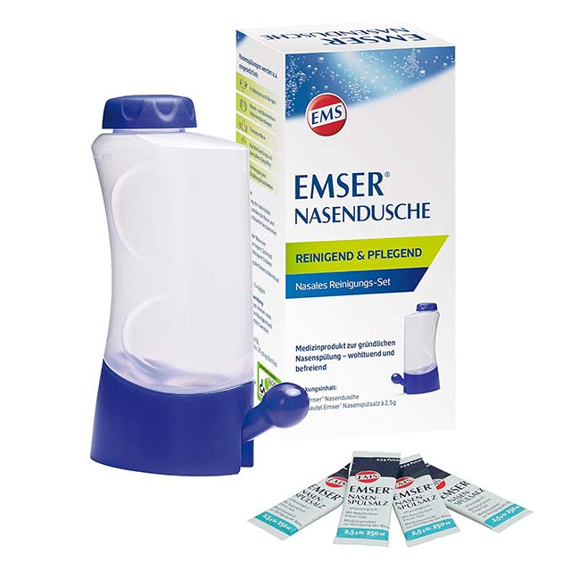 Emser Nasal Shower – Nasal Rinse Salt for Cold &amp; Allergy Relief | 4 x 2.5g Sachets for Optimal Nasal Care and Hygiene