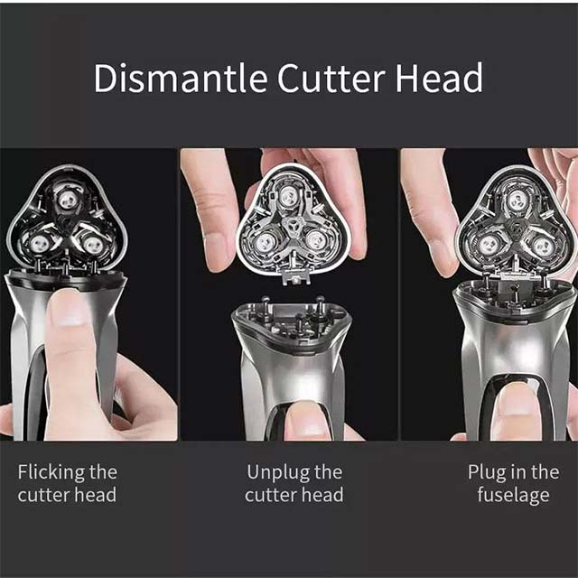 Enchen Blackstone-1 Triple Head Shaver - for Blackstone 3D &amp; SO White ES3 - Silver