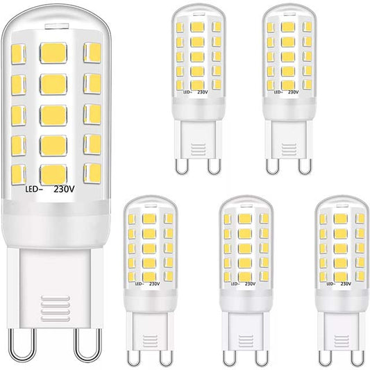 Energy Efficient G9 LED Light Bulb 5W – Natural White, 420lm, AC 220-240V – Non-Dimmable Pack of 5