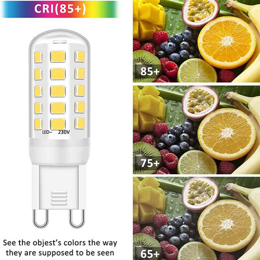 Energy Efficient G9 LED Light Bulb 5W – Natural White, 420lm, AC 220-240V – Non-Dimmable Pack of 5